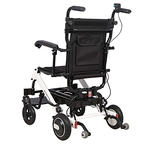 WBJLG Sillas de Ruedas Sillas de Ruedas eléctricas, Plegables Discapacitados Asistencia para Ancianos Auto Controlador Dual Smart Scooter Ligero portátil pequeño 20,5 kg Puede Conducir 15 km