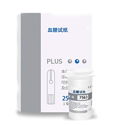 WCCCY Prueba Casera Fácil de Usar 3 en 1 Tester de colesterol Uric Acid and Diabetes Home Tester con Tiras de Prueba (Color : Blood Glucose Test Strips 25PCS)