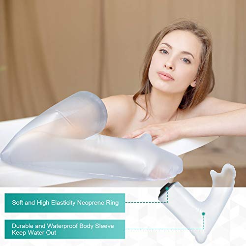 Wchiuoe Protector de Escayola Impermeable, Funda Impermeable para Brazo para Adultos para Ducha y Baño, Hermético y Reutilizable, Yeso Protector y Vendajes para Heridas Secos