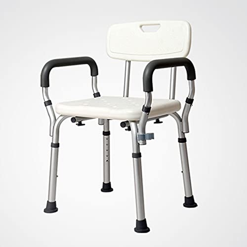 WCQYYDS Silla De Baño para Ancianos Bebe Geriatrica Plegable Mayores Taburete Ducha Sillas Asiento Bañera Adulto Personas Taburete Ducha Ergonómico Regulable En Altura Silla Regulable,White