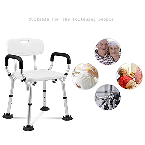 WCQYYDS Silla De Baño para Ancianos Bebe Geriatrica Plegable Mayores Taburete Ducha Sillas Asiento Bañera Adulto Personas Taburete Ducha Ergonómico Regulable En Altura Silla Regulable,White