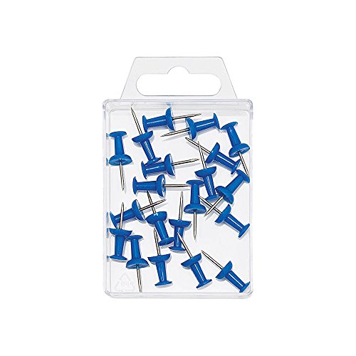 Wedo 054103 - Pack de 20 agujas para tablero, color azul