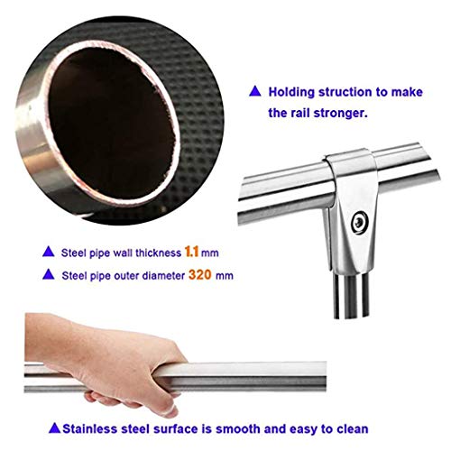 WENBING Handicap pasamanos de baño, WC Caja Bares Duchas de Handicap, rieles de Acero Inoxidable Barra de sujeción para minusválidos Baño de Ancianos pasamanos, para Montaje en Pared Soporte de Suelo
