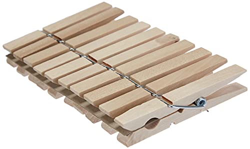 Wenko Pinzas para La Ropa, Madera, Marrón, 7x3x3 cm, 50 Unidades