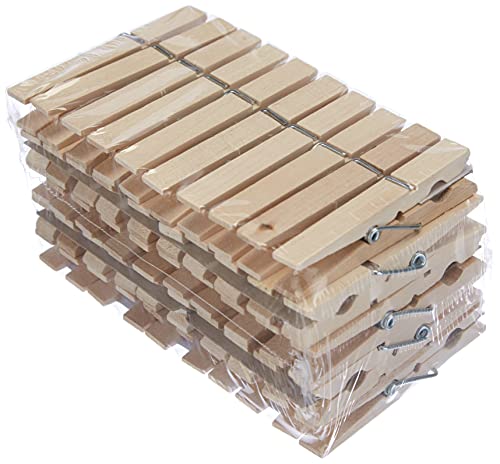 Wenko Pinzas para La Ropa, Madera, Marrón, 7x3x3 cm, 50 Unidades