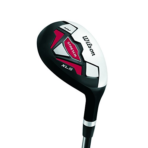 Wilson, Set completo para principiantes, 10 palos de golf de medida extendida (1 pulgada) con bolsa de transporte, Hombre (mano derecha) Stretch XL, Negro/Gris/Rojo, WGG157552