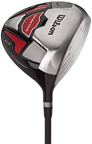 Wilson, Set completo para principiantes, 10 palos de golf de medida extendida (1 pulgada) con bolsa de transporte, Hombre (mano derecha) Stretch XL, Negro/Gris/Rojo, WGG157552