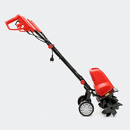 WilTec Motocultor eléctrico para jardín 1500W 400rpm Motoazada Rotavator Jardinería Huerto Cultivar Escarar