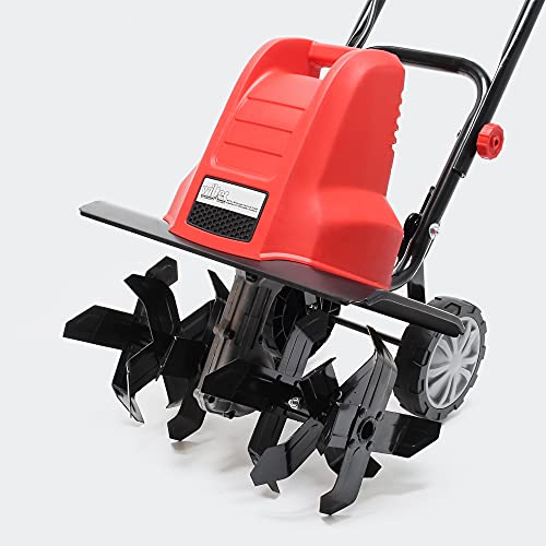 WilTec Motocultor eléctrico para jardín 1500W 400rpm Motoazada Rotavator Jardinería Huerto Cultivar Escarar