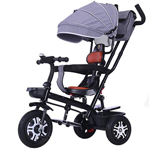 WINON Cochecito Carrito Bebe El Triciclo Ajustable del Triciclo de los niños con el Carro del Cochecito del Bolso de la Momia del toldo Conveniente for 1~6 años (Color : B)