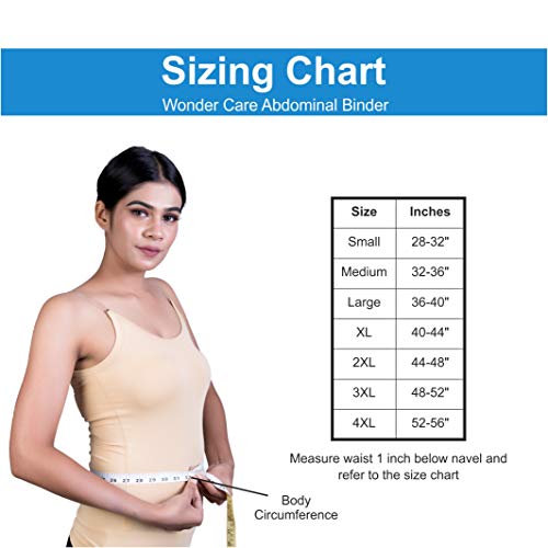 Wonder Care - Cinturón abdominal totalmente elástico carpeta después de la entrega de la sección C para las mujeres para el apoyo delgado vientre cintura recortadora quemador de grasa post-natal/operatorio recuperación de la faja de apoyo A-104 Medio