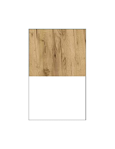 Woody - Litera funcional de diseño, con tercera cama extraíble y elevable, 80 x 190 cm, escalera de contención incluida, roble y blanco