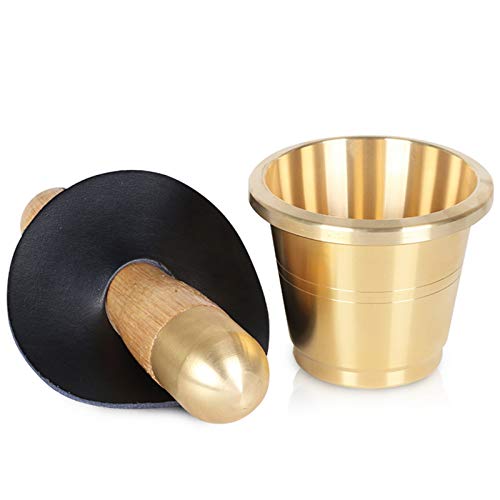 WQF Juego de mortero, Molinillo de Cobre Puro, molinillos de Sal, Pimienta, picadores de Hierbas de Nuez moscada, Cilindro de Medicina China de Canela