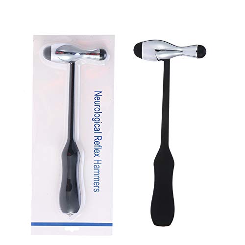 WSN Martillo médico Martillo médico para Reflejos nerviosos, Martillo de percusión Multifuncional con Dos Cabezales de Goma Blanda para diagnóstico y Prueba del Reflejo nervioso