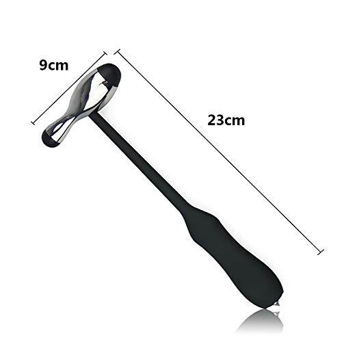 WSN Martillo médico Martillo médico para Reflejos nerviosos, Martillo de percusión Multifuncional con Dos Cabezales de Goma Blanda para diagnóstico y Prueba del Reflejo nervioso