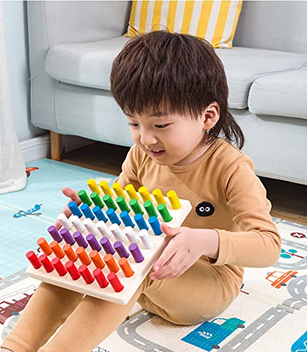 Wumudidi Bloques de Cilindros de mochilero Montessori, Herramientas educativas sensoriales Preescolar temprano de Juguetes Montessori para niños pequeños