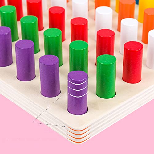 Wumudidi Bloques de Cilindros de mochilero Montessori, Herramientas educativas sensoriales Preescolar temprano de Juguetes Montessori para niños pequeños