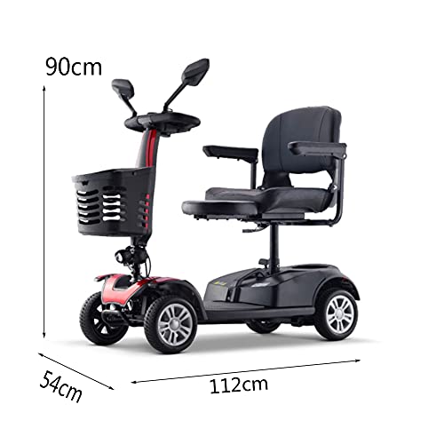 WUYANJUN Scooter de Movilidad de 4 Ruedas, carros médicos eléctricos motorizados para Personas Mayores, discapacitados o Adultos discapacitados, Plegables y compactos para Viajar