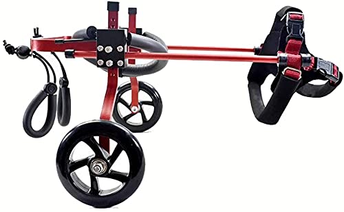 WXFCAS Mascota silla de ruedas perro silla de ruedas silla de ruedas silla de ruedas silla de ruedas, gato ajustable y perro deshabilitado extremidades traseras carro lesión pequeña mascota scooter ma