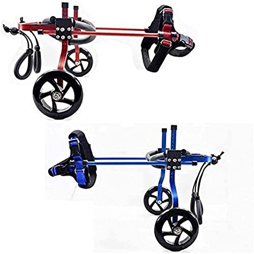 WXFCAS Mascota silla de ruedas perro silla de ruedas silla de ruedas silla de ruedas silla de ruedas, gato ajustable y perro deshabilitado extremidades traseras carro lesión pequeña mascota scooter ma