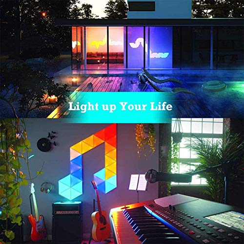 WYFX Lámpara de Pared Triangular Moderna RGB, Luces de Pared LED modulares, luz Nocturna de Estilo Moderno para Interiores, Dormitorio, Sala de Estar, Pasillo, escaleras, Paquete