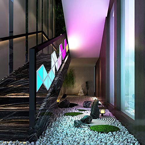 WYFX Lámpara de Pared Triangular Moderna RGB, Luces de Pared LED modulares, luz Nocturna de Estilo Moderno para Interiores, Dormitorio, Sala de Estar, Pasillo, escaleras, Paquete