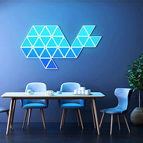 WYFX Lámpara de Pared Triangular Moderna RGB, Luces de Pared LED modulares, luz Nocturna de Estilo Moderno para Interiores, Dormitorio, Sala de Estar, Pasillo, escaleras, Paquete