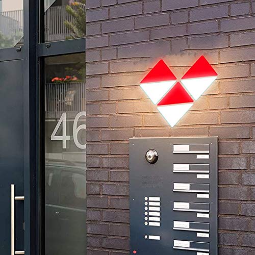 WYFX Lámpara de Pared Triangular Moderna RGB, Luces de Pared LED para Interiores, Luces modulares de Empalme cuántico sensibles al Tacto, para Sala de Estar, balcón, Escalera, Porche, Tienda, paq