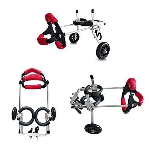 WYZXR Pet Scooter Silla de Ruedas para Perros 2 Ruedas Patas traseras Silla de Ruedas Ajustable para Perros Ancianos Perro Gato Carro eléctrico Carro de rehabilitación de Animales discapacitados para