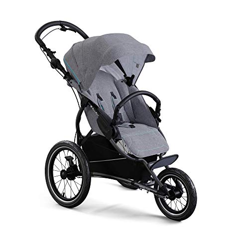 X-lander X-Run Bebe Jogger Silla Running Con 3 Ruedas Neumaticas Silla Cochecito Para Correr Para Cada Terreno Con El Estándar Del Cochecito Para Correr EK2 / AK2.3 14-02: 2012 (Azure Grey)