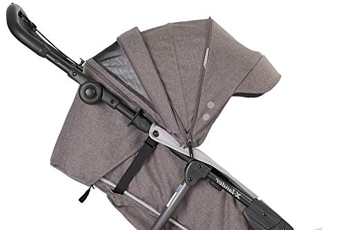 X-lander X-Run Bebe Jogger Silla Running Con 3 Ruedas Neumaticas Silla Cochecito Para Correr Para Cada Terreno Con El Estándar Del Cochecito Para Correr EK2 / AK2.3 14-02: 2012 (Azure Grey)