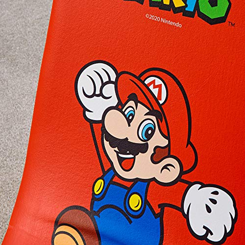 X-Rocker Mario Gaming, Silla Infantil, Cuero sintético, Rojo, Mediano