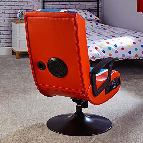 X-Rocker Silla gamig, Cuero sintético, Rojo, Mediano