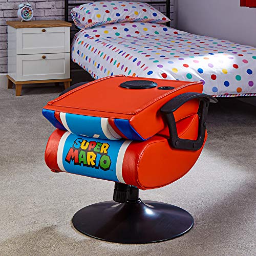 X-Rocker Silla gamig, Cuero sintético, Rojo, Mediano