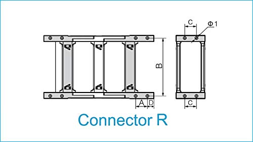 XBaofu 1pc Nylon Reforzado 35x100 Drag Chain Bridge Tipo de Ingeniería de Nylon Cable de Remolque Tanques Cadena Cadena Protección portacables (Color : R300, tamaño : 35x100 mm)