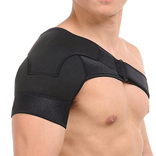 XER Soporte de hombro de compresión para hombres y mujeres, hombro derecho e izquierdo con almohadilla de presión para puño rotador roto, articulación de CA dislocada, esguince, tendinitis L