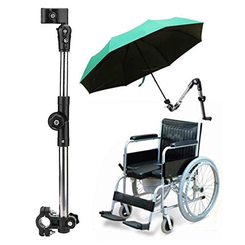 XiangXin Paragüero Multifuncional para Cochecito, Soporte de Montaje para Paraguas, para Sujetar Paraguas Bicicletas Sillas de Ruedas Fijación de carros Paraguas Vehículos eléctricos