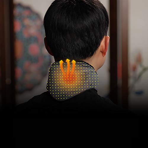 XIAOQIAO Cuello Guardia Calentamiento Propio Soporte for el Cuello, el Cuello del cojín de calefacción, Collar Cervical Ajustable for la Terapia física, el Alivio del Dolor de Cabeza (Color : Red)