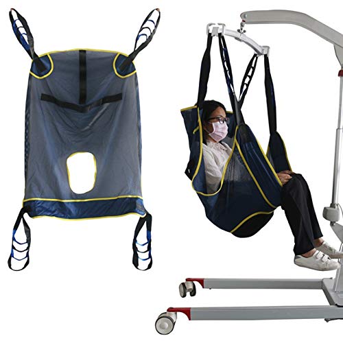 XIAORANA Arnés con Cabezal, Cabestrillo de Elevación de Paciente de Cuerpo Completo, Cinturón para Caminar Asistido por El Paciente, Las Piernas Se Pueden Separar, Seguridad de Enfermería