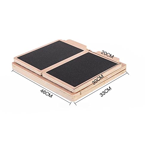 XINBAO Camilla de Madera Profesional para Pantorrillas de Tabla Inclinada, Camilla de Tobillo para Pantorrilla, Tabla de Estiramiento de Pantorrilla Inclinada Ajustable