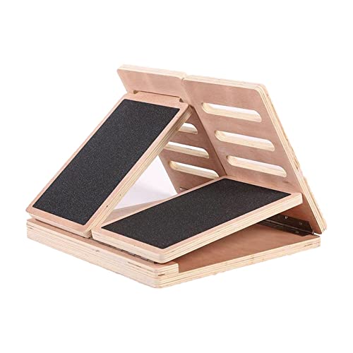 XINBAO Camilla de Madera Profesional para Pantorrillas de Tabla Inclinada, Camilla de Tobillo para Pantorrilla, Tabla de Estiramiento de Pantorrilla Inclinada Ajustable