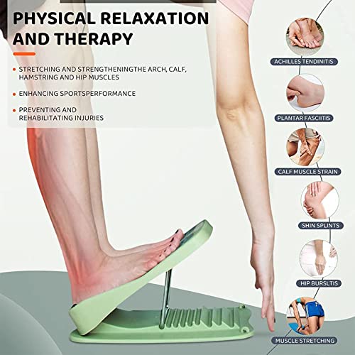XINBAO Tabla Inclinada, Camilla para Pantorrillas, Tabla Inclinada de Extensión Muscular de 9 Niveles, Tabla de Entrenamiento Elástica con Banda de Resistencia