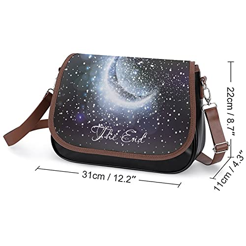 Xingruyun Bolsos Bandolera Para Mujer Menisco Brillante Bolsos De Hombro Cuero Shoulder Bag Grande Capacidad Cartera Para Escuela Viaje Oficina 31x22x11cm
