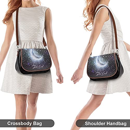 Xingruyun Bolsos Bandolera Para Mujer Menisco Brillante Bolsos De Hombro Cuero Shoulder Bag Grande Capacidad Cartera Para Escuela Viaje Oficina 31x22x11cm