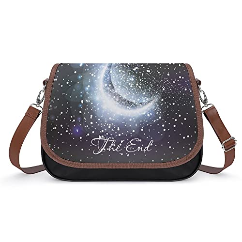 Xingruyun Bolsos Bandolera Para Mujer Menisco Brillante Bolsos De Hombro Cuero Shoulder Bag Grande Capacidad Cartera Para Escuela Viaje Oficina 31x22x11cm