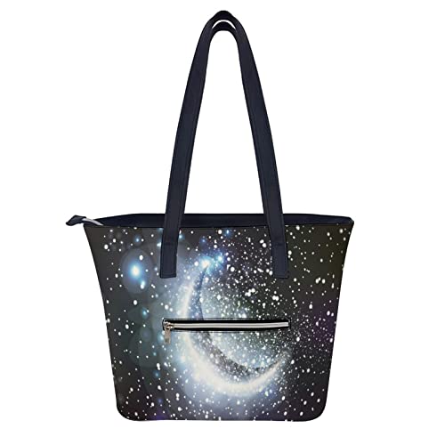 Xingruyun Bolsos De Mujer Menisco Brillante Bolsos De Mano Grande Bolsos Bandolera Impresión Bolso De Hombro Handbag 34x14x29cm