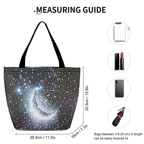 Xingruyun Bolsos De Mujer Menisco Brillante Bolsos De Mano Impresión Bolsos Bandolera Gran Capacidad Bolso De Hombro 28.5x18x32.5cm