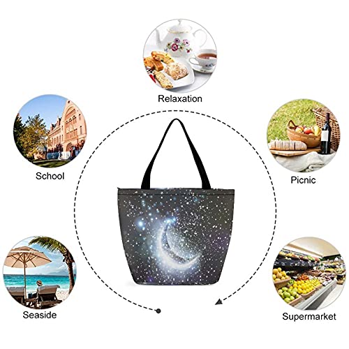 Xingruyun Bolsos De Mujer Menisco Brillante Bolsos De Mano Impresión Bolsos Bandolera Gran Capacidad Bolso De Hombro 28.5x18x32.5cm