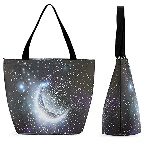 Xingruyun Bolsos De Mujer Menisco Brillante Bolsos De Mano Impresión Bolsos Bandolera Gran Capacidad Bolso De Hombro 28.5x18x32.5cm