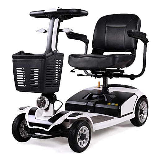 XINTONGDA Scooter eléctrico Plegable y Cuatro Ruedas del vehículo eléctrico para el 100kg Capacidad de Transporte de minusválidos eléctrico para IR de Compras y fácil Aparcamiento,2